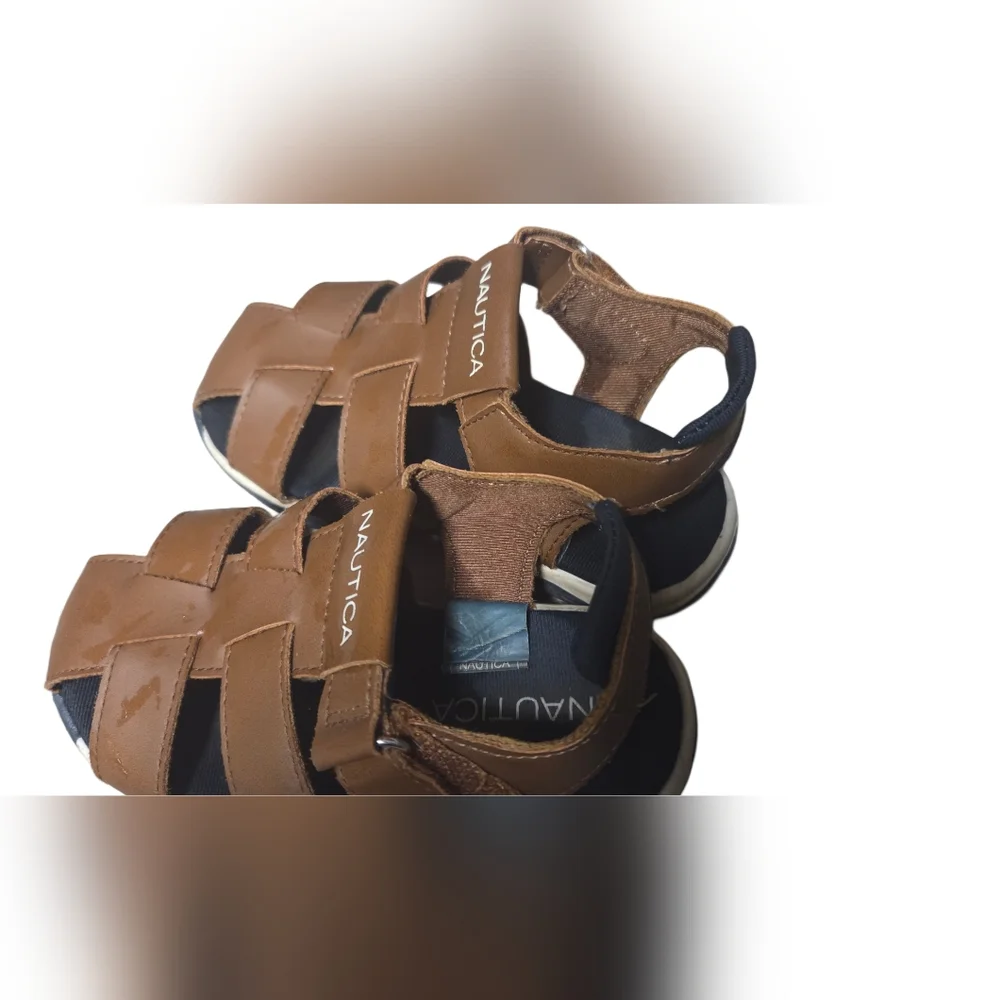 Nautica Boys Leather Sandals 8c - Picture 2 of 3